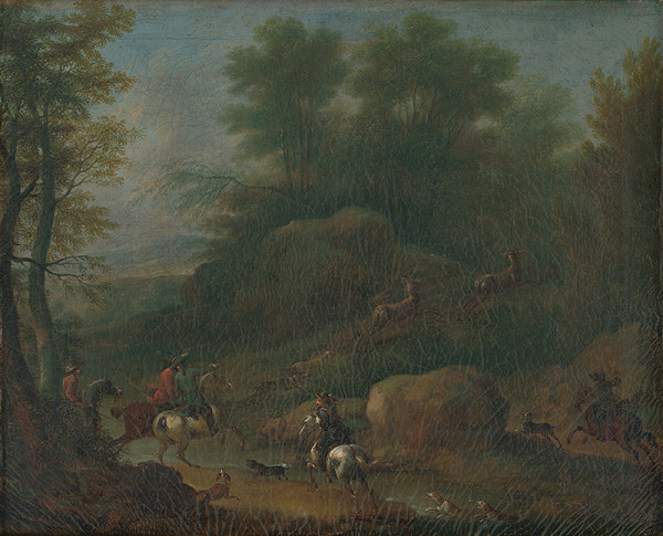 Rakúsky maliar okolo polovice 18. storočia, Franz Anton Grafenstein – Poľovnícky výjav I. 