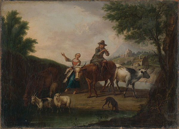 Nemecký maliar z 2. polovice 18. storočia – Pastierská scéna I. 