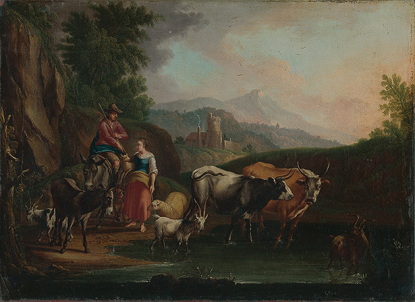 Nemecký maliar z 2. polovice 18. storočia – Pastierská scéna II. 