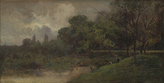 Gusztáv Keleti – Krajina s rybníkom 