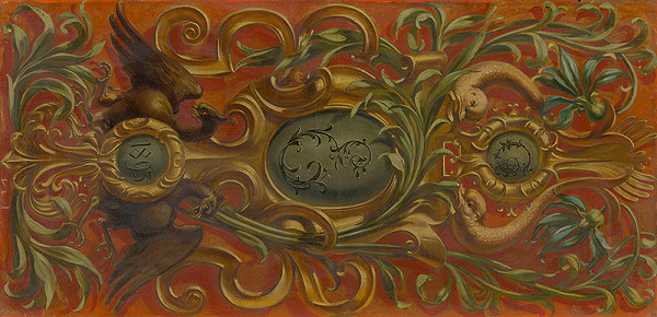 Monogramista G.St.G., Gabriela Eleonora Jozefa Saint-Genois – Monogram G E s florálno-animálnym motívom 