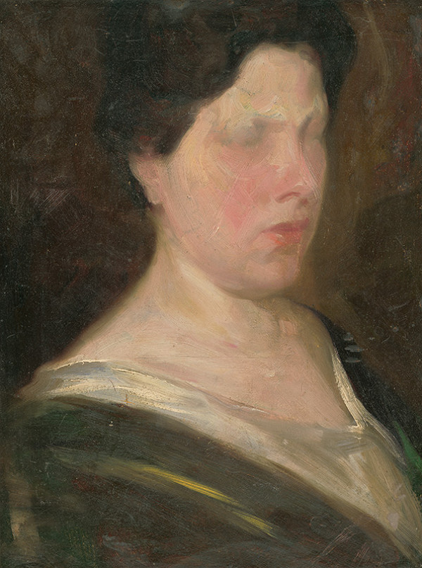 Ľudovít Pitthordt – Portrét ženy - štúdia 