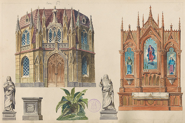 Gustáv Wintersteiner – Návrh na divadelné kulisy pre inscenáciu Mestského divadla  v Bratislave 