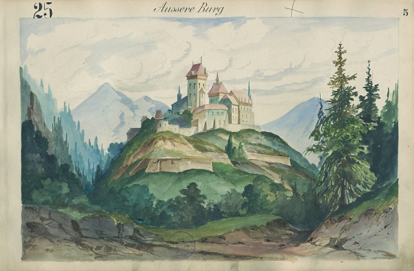 Gustáv Wintersteiner – Návrh na scénu 'Hrad' 