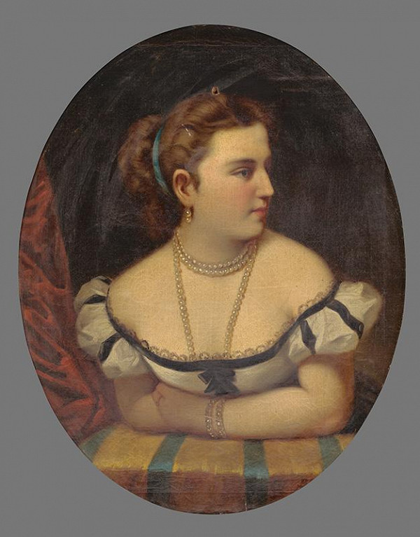 Stredoeurópsky autor z 1. polovice 19. storočia – Portrét mladej ženy 