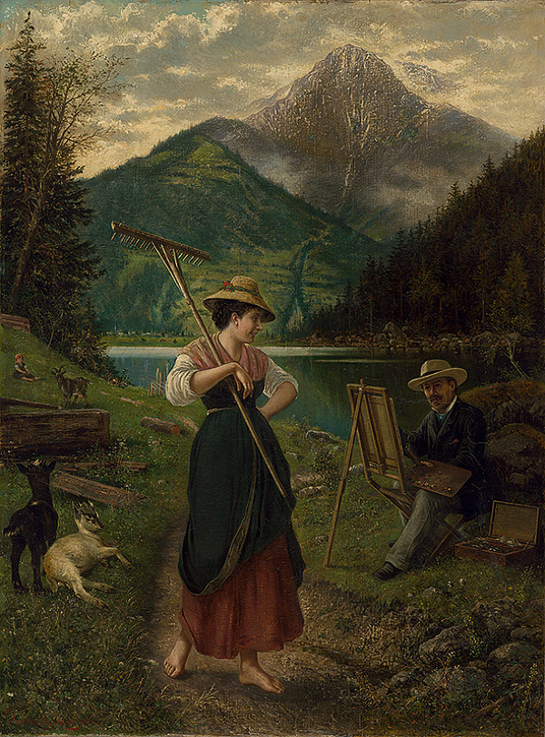 Eduard Majsch – Maliar a modelka - hrabačka sena 