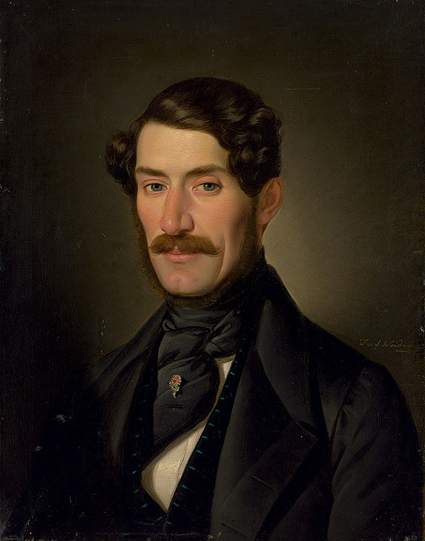 Joseph Weidner – Portrét muža s fúzami