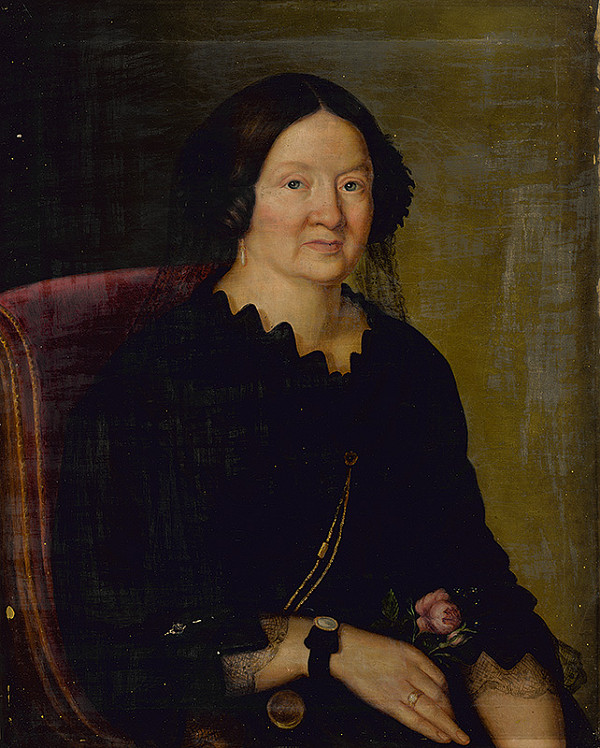 Stredoeurópsky autor z 2. polovice 19. storočia – Portrét dámy v čiernom 