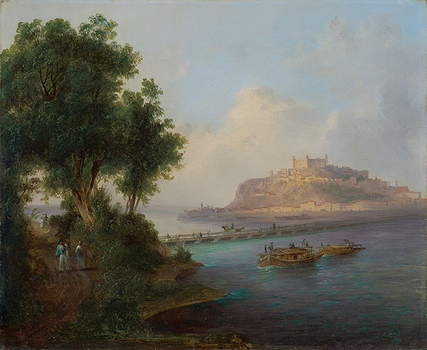 Karol Marko st. – Pohľad na Bratislavský hrad z Petržalky 