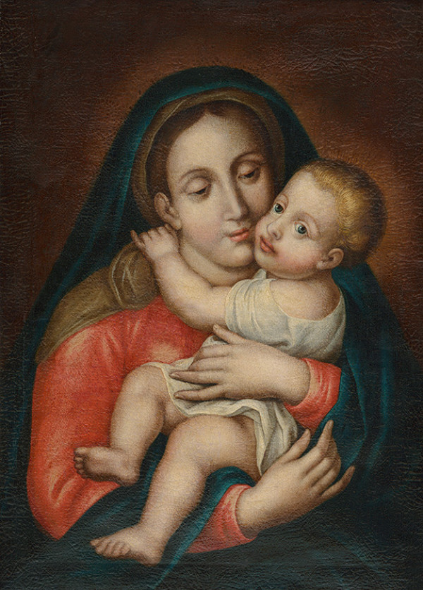 Stredoeurópsky maliar z konca 18. storočia – Madona s dieťaťom 