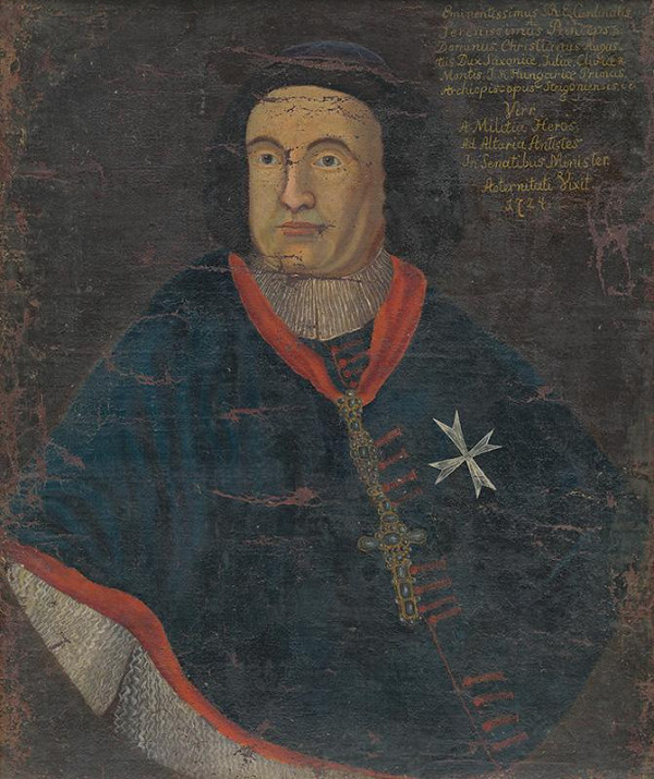 Stredoeurópsky maliar z 18. storočia – Portrét kardinála Christiána Augusta Saského 