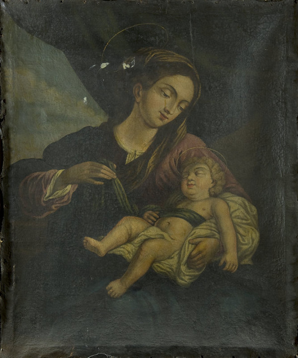 Stredoeurópsky maliar zo začiatku 18. storočia – Madona so spiacim dieťaťom 