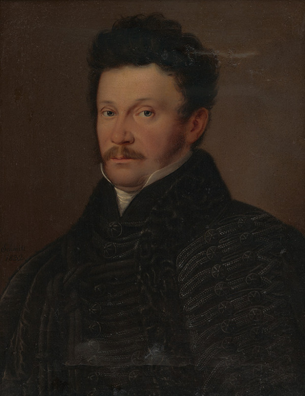 József Schmitt – Portrét muža s kučeravými vlasmi 