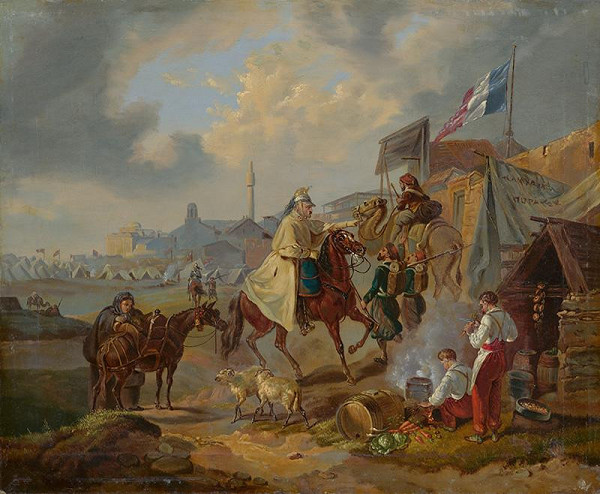 Stredoeurópsky maliar – Scéna z vojenského tábora 