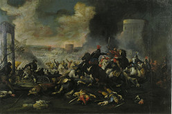 Antonio Calza – Výjav vojny s Turkami 