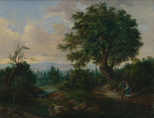 Stredoeurópsky maliar – Krajina so sedliackym párom 