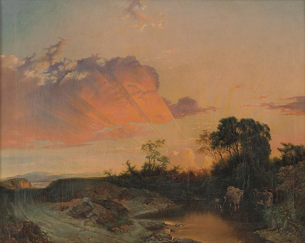 Stredoeurópsky maliar z 2. polovice 19. storočia – Západ slnka 