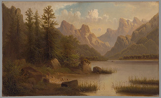 Franz Rotter – Pohľad na horské jazero Grünensee v Alpách 