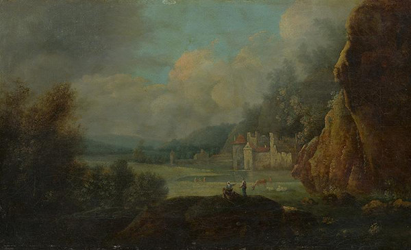 Stredoeurópsky maliar z 18. storočia – Krajina so zámkom 