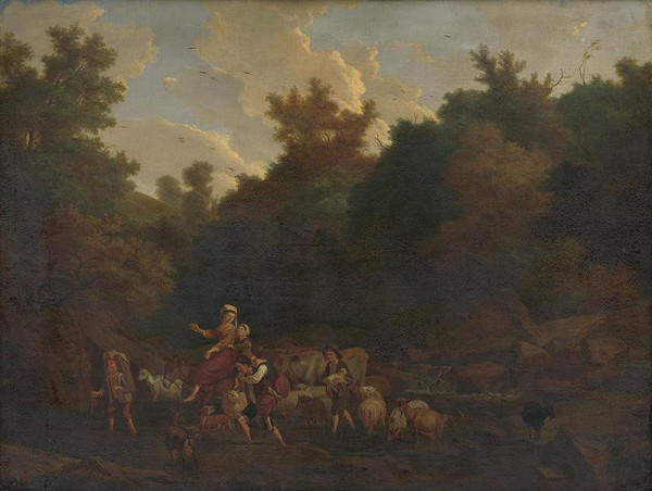 Monogramista CF – Krajina s pastiermi pri brode 