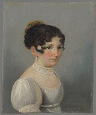 Friedrich Johann Gottlieb Lieder – Portrét dámy v bielych šatách 