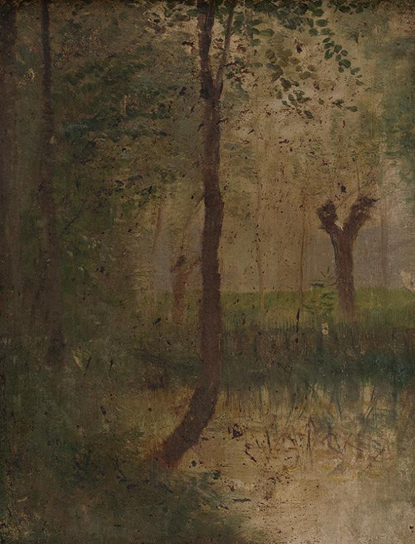 Ladislav Mednyánszky – Stromy pri jazierku 