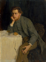 Wilhelm Maria Hubertus Leibl – Muž sediaci pri pohári vína 