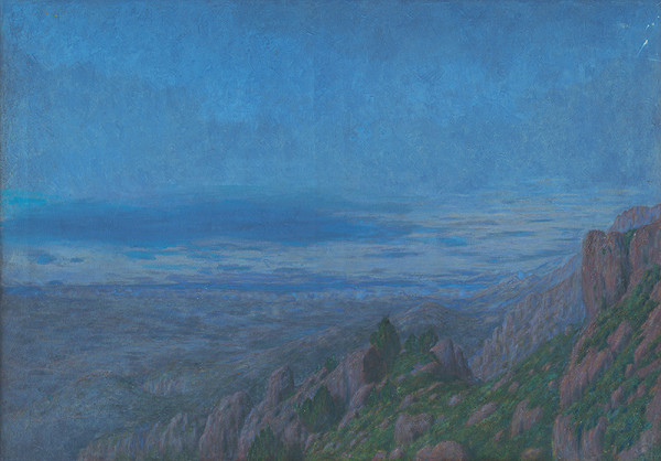 Dezider Czölder – Pohľad zo stráne s fialovými skalami 