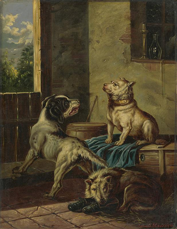 Eduard Majsch – Zátišie so psami 