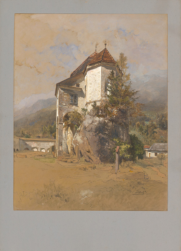 Eduard Lichtenfels – Krajina s kostolíkom 