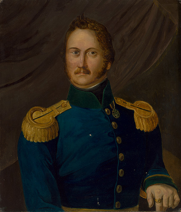 Stredoeurópsky maliar z 1. tretiny 19. storočia – Portrét dôstojníka 