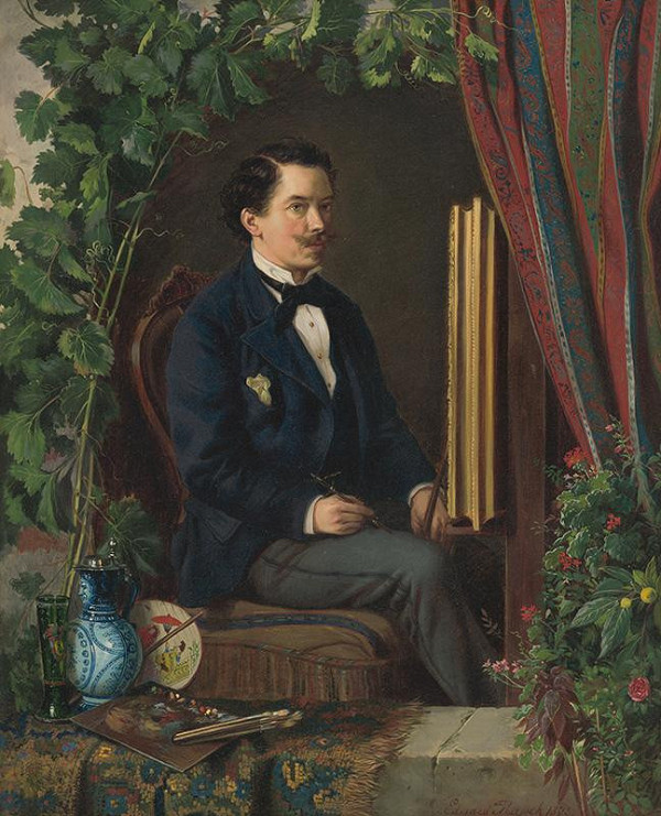 Eduard Majsch – Autoportrét v ateliéri 