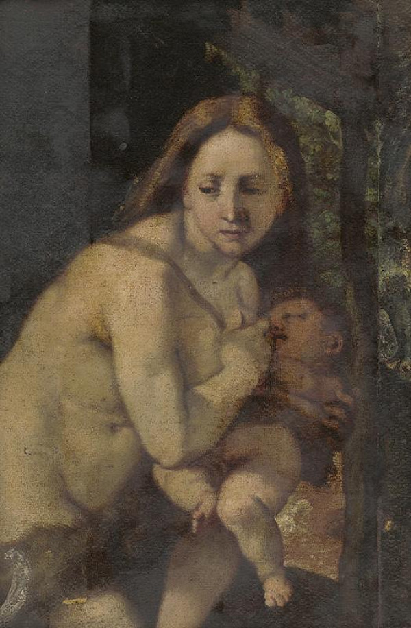Taliansky maliar z 1. polovice 18. storočia – Matka s dieťaťom 
