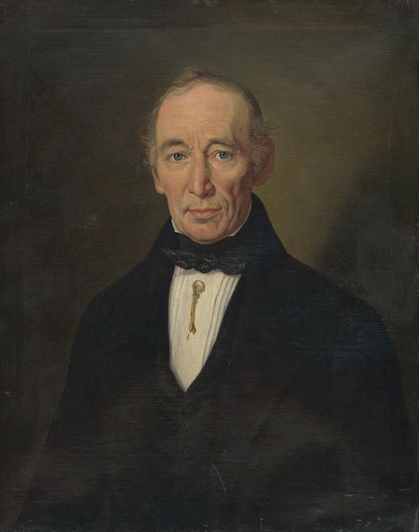 Johann Nepomuk Höfel – Portrét muža v čiernom odeve 