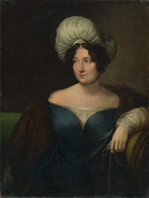 Eduard Spiro – Portrét dámy s lorňonom v ruke 