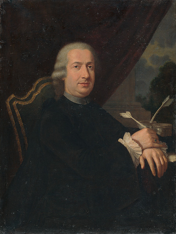 Stredoeurópsky maliar z 3. štvrtiny 18. storočia – Portrét neznámeho učenca 