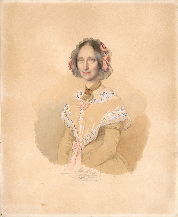 Ágost Elek Cánzi – Portrét Anny Entreszovej rod. Helmerovej 