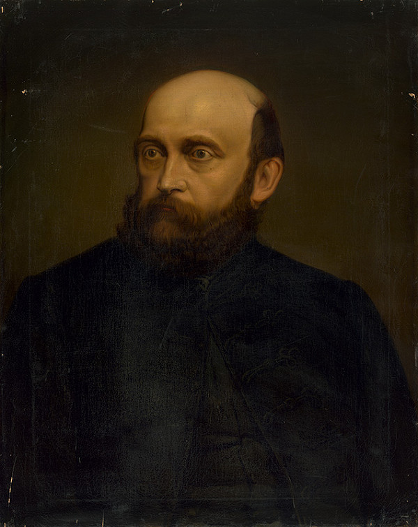 Stredoeurópsky maliar z 3. štvrtiny 19. storočia – Portrét plešatého muža 