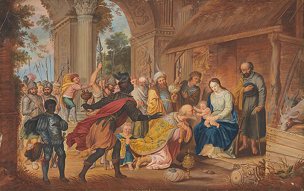 Nemecký maliar zo začiatku 19. storočia – Kľananie troch kráľov 