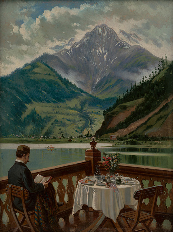 Eduard Majsch – Alpská krajinka pri Bodamskom jazere 