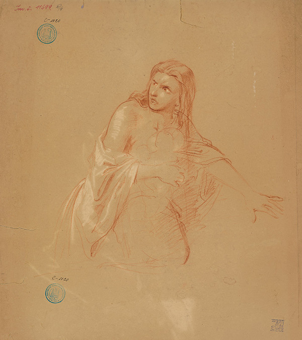 Stredoeurópsky kresliar z 2. polovice 19. storočia – Mužská hlava 