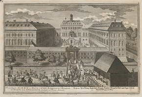 Georg Daniel Heumann, Salomon Kleiner – Plán Loveckého zámku rakúskeho cisára v Ebersdorfe 