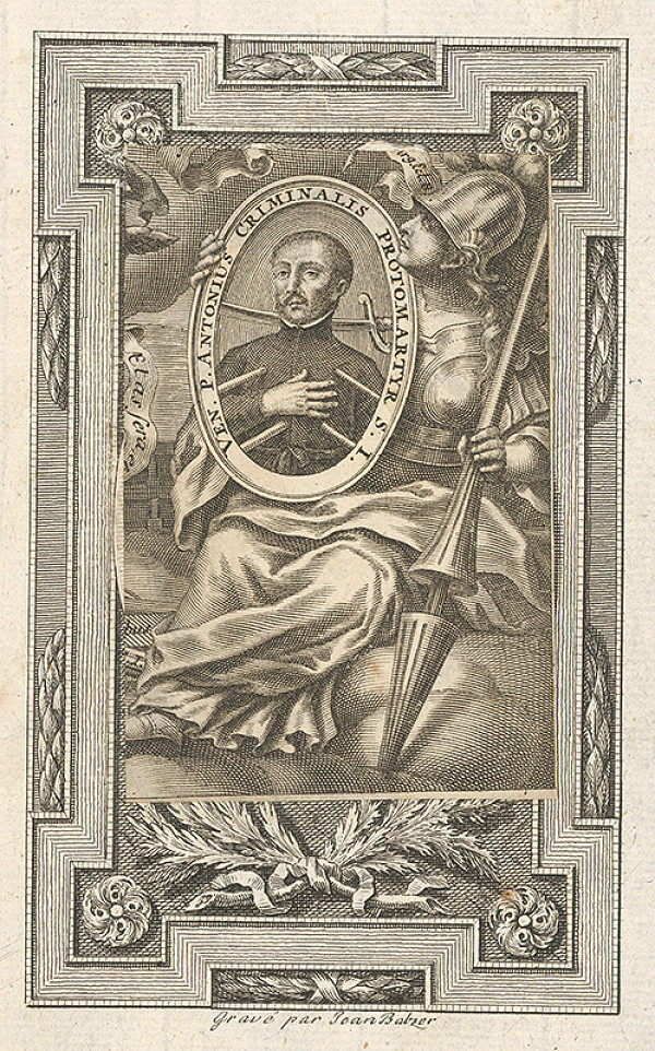 Neznámy rytec – Svätý Antoine Daniel - protomartýr 