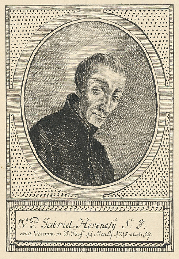 Stredoeurópsky grafik z 18. storočia – Portrét Gabriela Hevenelyho 