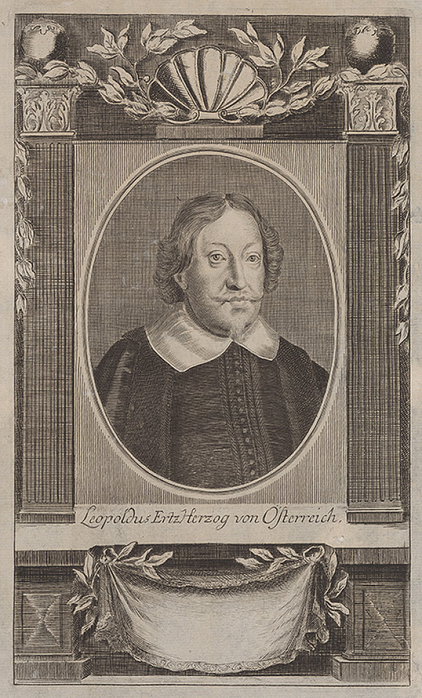 Stredoeurópsky grafik z 18. storočia – Arcivojvoda Leopold V.  