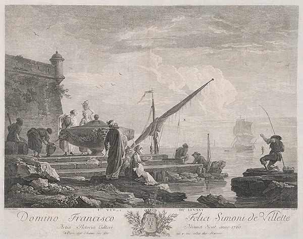 Jacques Aliamet, Claude-Joseph Vernet – Prístav (Pohľad na Levant) 