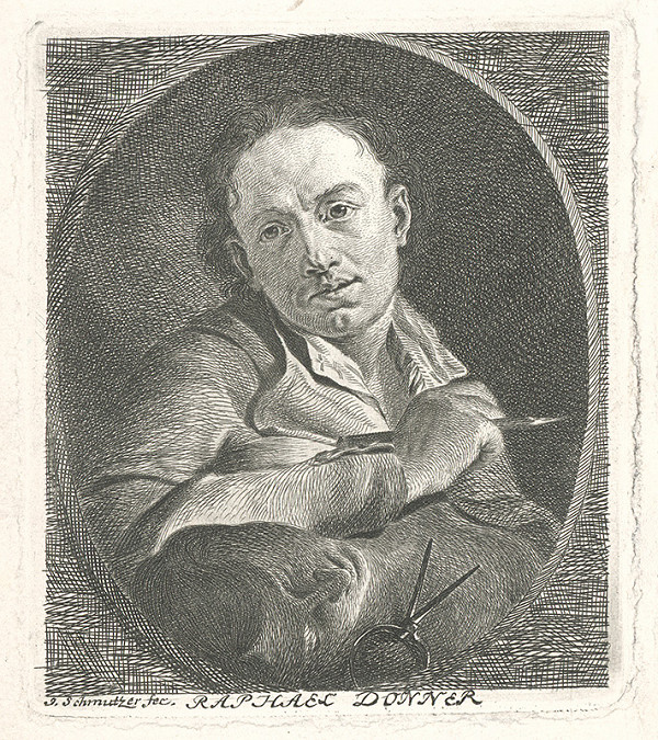 Joseph Schmutzer – Portrét Rafaela Donnera 