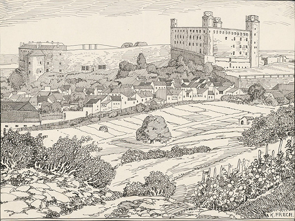 Karol Frech – Bratislavský hrad v 20. storočí-pohľad zo severozápadu 