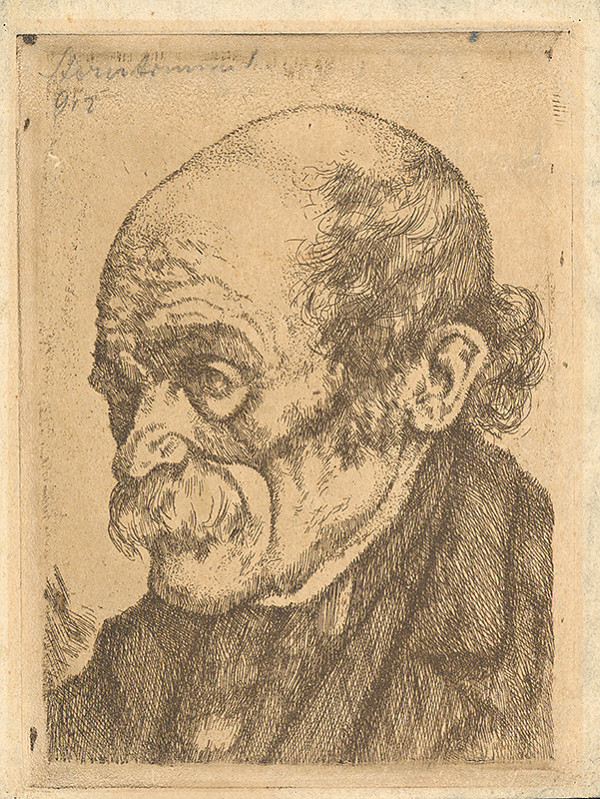 Stredoeurópsky grafik z 20. storočia – Hlava starca 