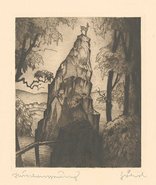 Nemecký grafik z 20. storočia – Jelení skok 